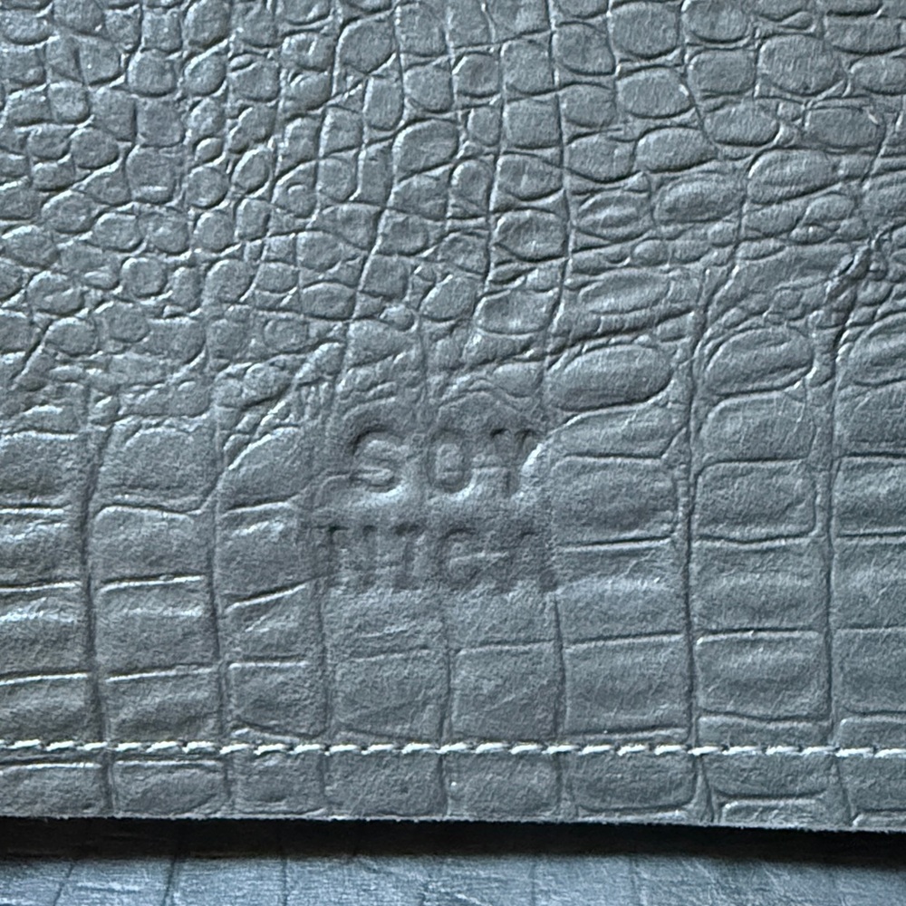 Soy Nica Embossed Gray Crossbody Bag - Picture 9 of 9